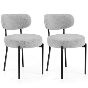 Kumasinova Dining Chairs Set of 2,Kitchen Chairs with Cushion&Steel Frame,Dining Room Chair with Upholstered Backrest for Dining Room Bedroom - 1 of 4