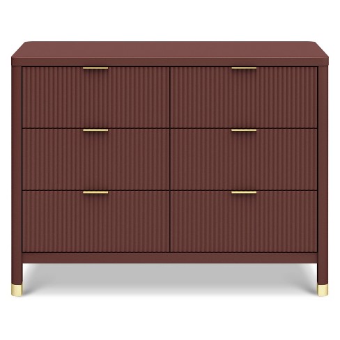 Namesake Brimsley Tambour 6 Drawer Assembled Dresser Crimson