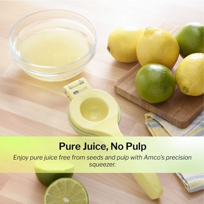 Yellow Aluminum 2-in-1 Lemon and Lime Squeezer