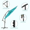 Sonkuki 10 Ft. Patio Offset Umbrella Outdoor Hanging Umbrellas w/Steel Frame - 3 of 4