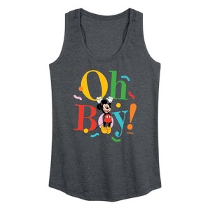 Women's - Disney - Mickey Oh Boy Graphic Racerback Tank - 1 of 4