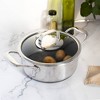 Livwell Brands Diamond Clad 3qt Hybrid Nonstick Stainless Steel Stock Pot and Lid: Tri Ply, Oven & Dishwasher Safe, Vented Lid - 2 of 4
