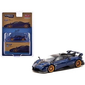 Pagani Imola Argentina Blue Metallic with Black Top "Global64" Series 1/64 Diecast Model by Tarmac Works - 1 of 3