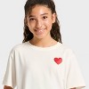 Girls' Heart Print Graphic T-Shirt - All In Motion™ - 2 of 4