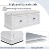 NicBex Storage Bench Modern Wooden Shoe Bench with Adjustable Shelves and Removable Linen Cushion for Mudroom, Entryway - 2 of 4