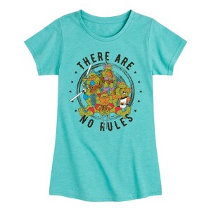 Girls' - Teenage Mutant Ninja Turtles - Leo and Brothers There Are No Rules Fitted Short Sleeve Graphic T-Shirt - 1 of 4