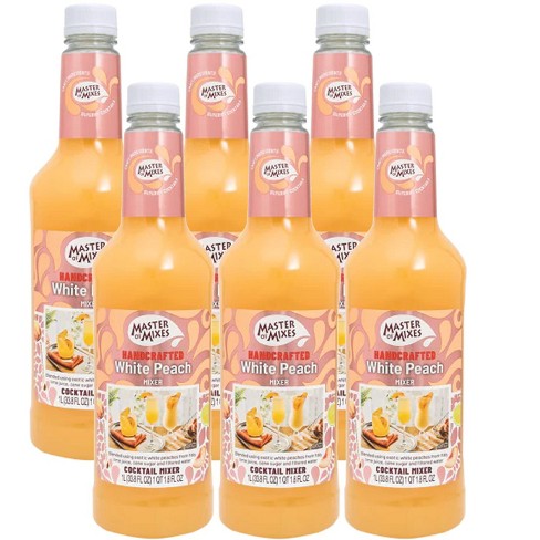 Master Of Mixes 6 Pack White Peach Drink Mix - Ready To Use – 1 Liter ...