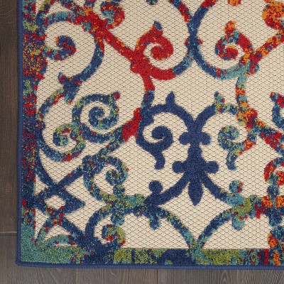 Multicolor Round Synthetic Flat Woven Handmade Rug