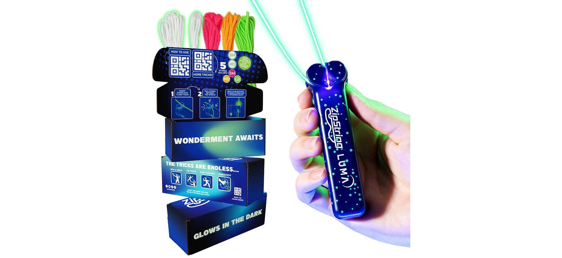 ZipString 2''X6'' Luma Glow in the Dark Catch Games