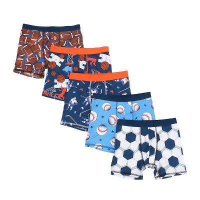 Sports Patterns Aop Boy's 5-pack Boxer Briefs : Target