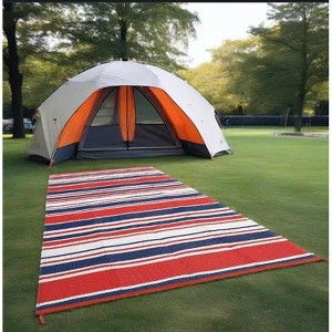 Outdoor Rug Waterproof Plastic Straw Rug Camping Rug for Patio Reversible Mat UV-Resistant Outdoor Carpet for Porch, Deck, Backyard, Balcony - 1 of 4