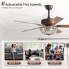 Farmhouse Ceiling Fans with Lights and Remote 52 Inch Indoor Chandelier Ceiling Fan Crystal Fandelier Ceiling Fans for Living Dining Room Bedroom - 3 of 4
