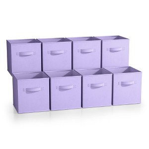 Sorbus 8 Pack 11 Inch Foldable Storage Cubes with Handles- for Organizing Home, Shelves, Nursery, Playroom, Closet and More - 1 of 4