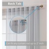 HLC.ME Lauren Semi Sheer Light Filtering Transparent Pocket Top & Back Tab Lightweight Window Curtain Panels, Set of 2 - 2 of 4