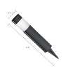 Nature Spring Stainless Steel Outdoor Stake Pathway Solar Lights - Black, Set of 6 - 3 of 4