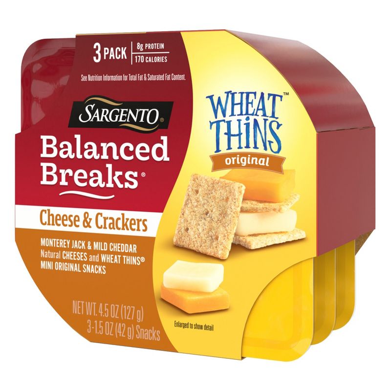Sargento Balanced Breaks Cheese &#38; Mini Wheat Thin Crackers - 4.5oz/3ct, 5 of 10