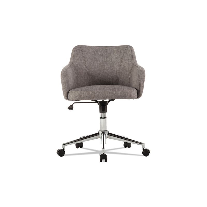 Alera Alera Captain Series Mid-Back Chair, Supports Up to 275 lb, 17.5" to 20.5" Seat Height, Gray Tweed Seat/Back, Chrome Base, 2 of 5