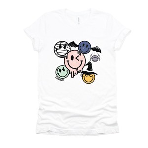 S.W.Smiley Halloween Smileys - Women's Short Sleeve Graphic T-Shirt - 1 of 4