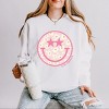 Simply Sage Market S.W.Smiley Floral Smiley Face Lightweight Garment Dyed Sweatshirt - 2 of 4