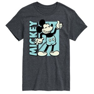Men's - Disney - Mickey Light Blue Vintage Short Sleeve Graphic T-Shirt - 1 of 4
