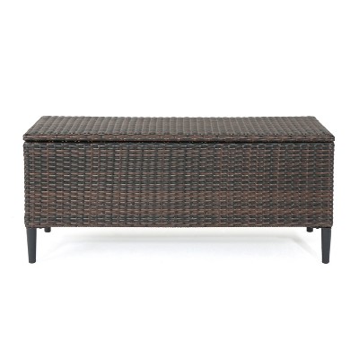 GDFStudio Everlyn Outdoor Wicker Storage Unit