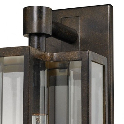 Hazelnut Bronze Glass Shade Outdoor Wall Sconce