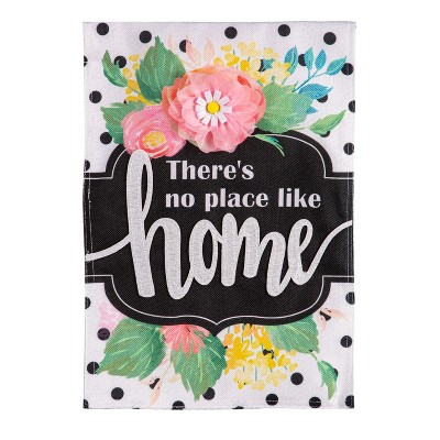 Floral Home Burlap Garden Flag