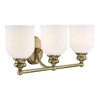 Savoy House Melrose 3 - Light Vanity in  Warm Brass - 4 of 4