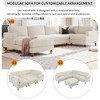 Modular Sectional Sofa with Ottoman L Shaped Corner Sectional for Living Room, Office, Spacious Space - 2 of 4