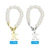 Unique Bargains Identification Handle Letter Charm Accessories Gold & Silver Tone 2 Pcs - 3 of 4