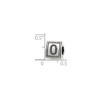 Black Bow Jewelry Triangle Block, Number 0 Sterling Silver Bead Charm - 2 of 3