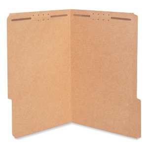 Universal Reinforced Top Tab Fastener Folders, 0.75" Expansion, 2 Fasteners, Legal Size, Brown Kraft Exterior, 50/Box - 1 of 4