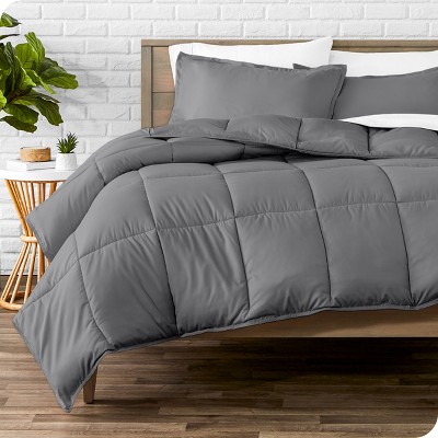 Bare Home 3-Piece Goose Down Alternative Comforter Set in Grey, Queen