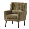 Runesay Chenille Accent Chairs with Pillow, Solid Wood Leg - 2 of 4