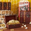 Juvale Set of 3 Small Wooden Treasure Chest Boxes, Decorative Vintage Style Storage Boxes for Jewelry Keepsakes (3 Sizes) - 2 of 4