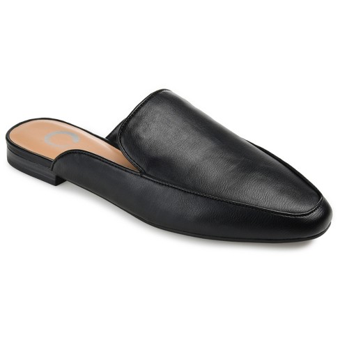 Journee Collection Womens Akza Slip On Square Toe Mules Flats Black 7.5 Target