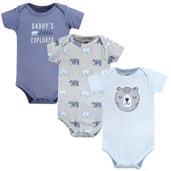 Hudson Baby Infant Boy Cotton Bodysuits, Mommys New Man