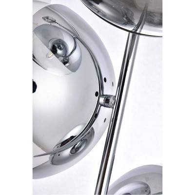 Eclipse 3-Light Chrome Pendant with Clear Glass Spheres