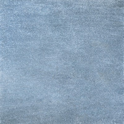 Classic Blue 7' Square Low-Pile Synthetic Area Rug