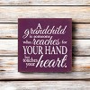 Slickblue Heartfelt Grandchild Wood Sign – Rustic 7x7 Knotty Pine with Hanging Slot or Shelf Display Option - 3 of 3