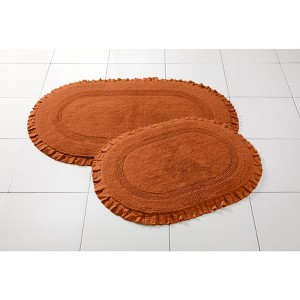 BrylaneHome Oval Ruffle Bath Rug - 1 of 4