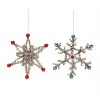 Jeweled Tinsel Snowflake Ornament (Set of 12) - 2 of 4