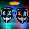 Mask, Halloween LED Mask, 2 Pcs, for Festival Cosplay,  Halloween Costume, Masquerade Parties - 4 of 4
