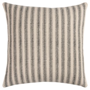 20"x20" Oversize Ticking Striped Square Throw Pillow - Rizzy Home - 1 of 3