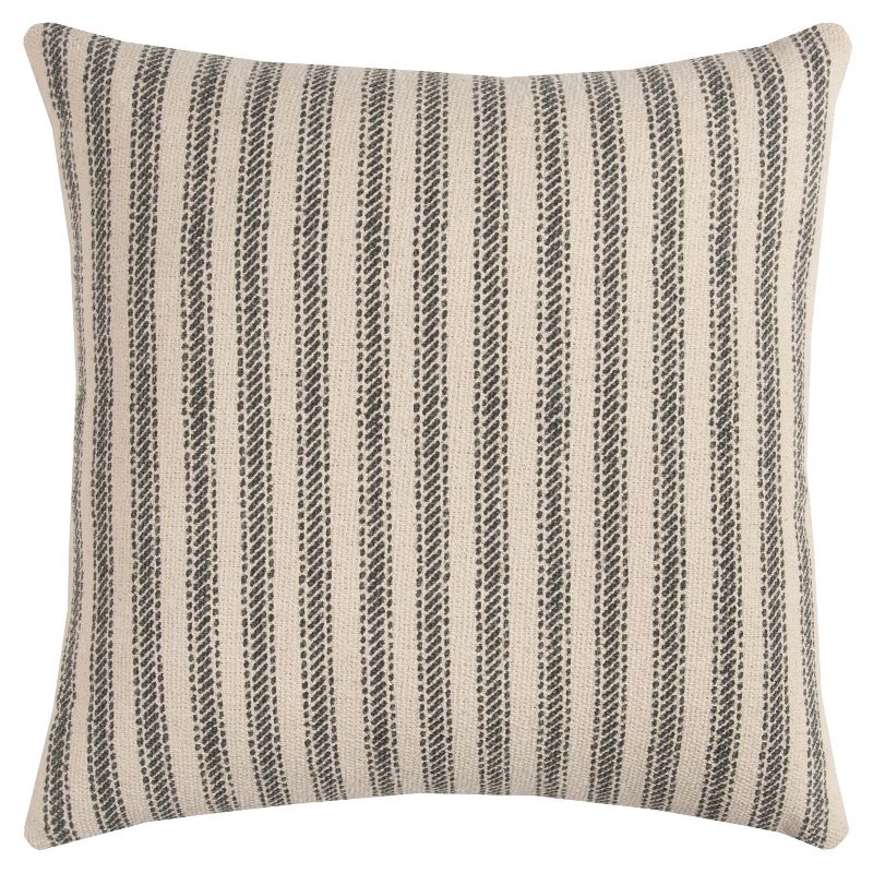 20"x20" Oversize Ticking Striped Square Throw Pillow - Rizzy Home, 1 of 5