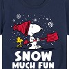 Boys' - Peanuts - Snoopy and Woodstock Snow Much Fun Short Sleeve Graphic T-Shirt - 2 of 4
