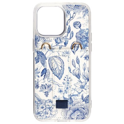 Walli Cases Blue Willow Purse Phone Case with Wallet and Finger Strap
