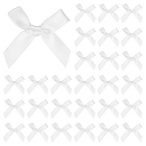 Unique Bargains Polyester Mini Ribbon Bows Craft Satin Ribbon Bow 1.6x1.6 Inch 50 Pcs - 1 of 4