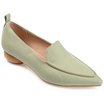 Journee Collection Womens Maggs Loafer Pointed Toe Slip On Flats