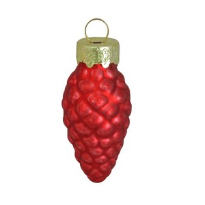 Northlight 56ct Red Matte Finish Glass Christmas Pinecone Ornaments - 1.75" (45mm) - 1 of 3